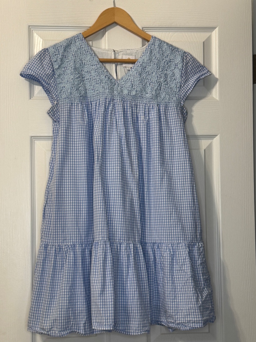 J Marie embroidered gingham dress